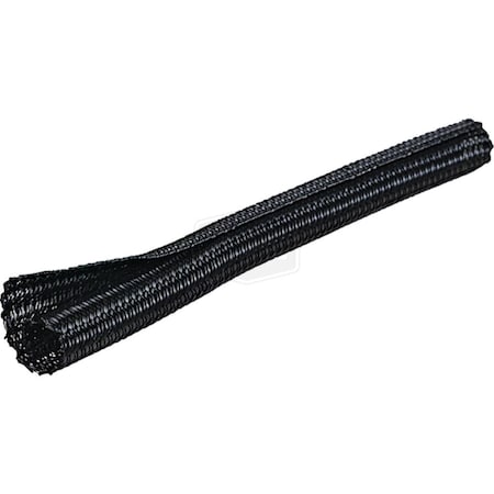 Aftermarket Braided Cable Wrap, 1-1/2 in Inside Dia., Polyethylene Terephthalate, Black 605-50013-25-JN